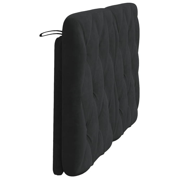 Schwarzes Samt Kopfteil-Kissen 140 cm