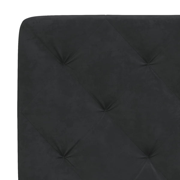 Schwarzes Samt Kopfteil-Kissen 140 cm