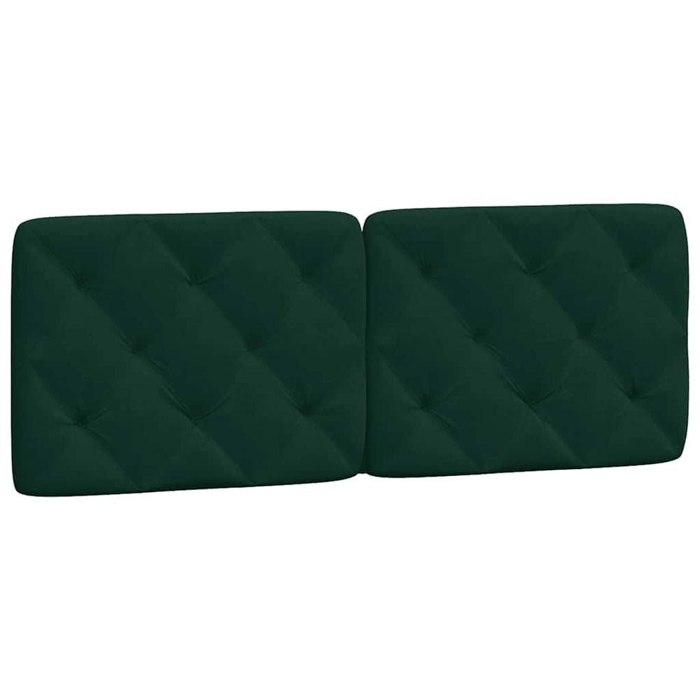 Kopfteil Kissen Dunkelgrün 140 cm Samt