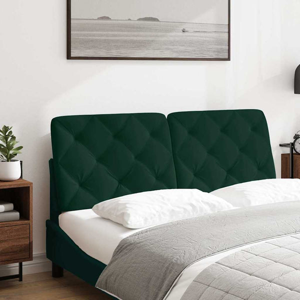 Kopfteil Kissen Dunkelgrün 140 cm Samt