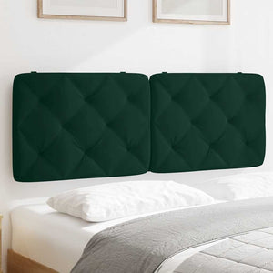 Kopfteil Kissen Dunkelgrün 140 cm Samt