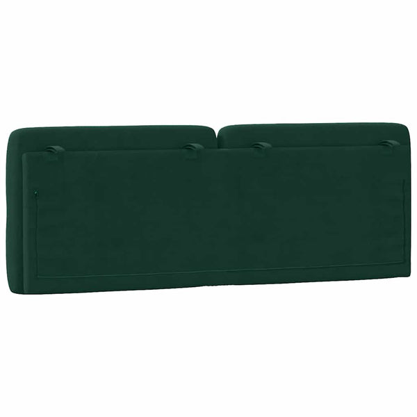 Kopfteil Kissen Dunkelgrün 140 cm Samt