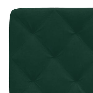 Kopfteil Kissen Dunkelgrün 140 cm Samt