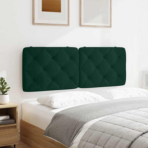 Kopfteil Kissen Dunkelgrün 140 cm Samt