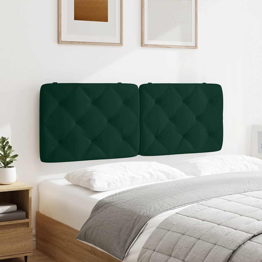 Kopfteil Kissen Dunkelgrün 140 cm Samt