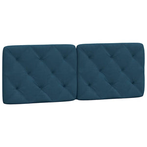 Kopfteil Kissen Blau Samt 140 cm