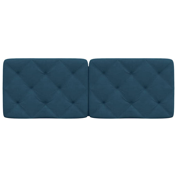 Kopfteil Kissen Blau Samt 140 cm