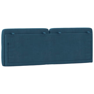 Kopfteil Kissen Blau Samt 140 cm