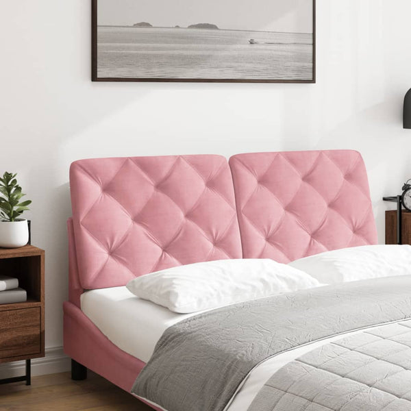 Rosa Samt Kopfteil-Kissen 140 cm