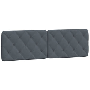 Kopfteil Kissen Dunkelgrau Samt 160 cm