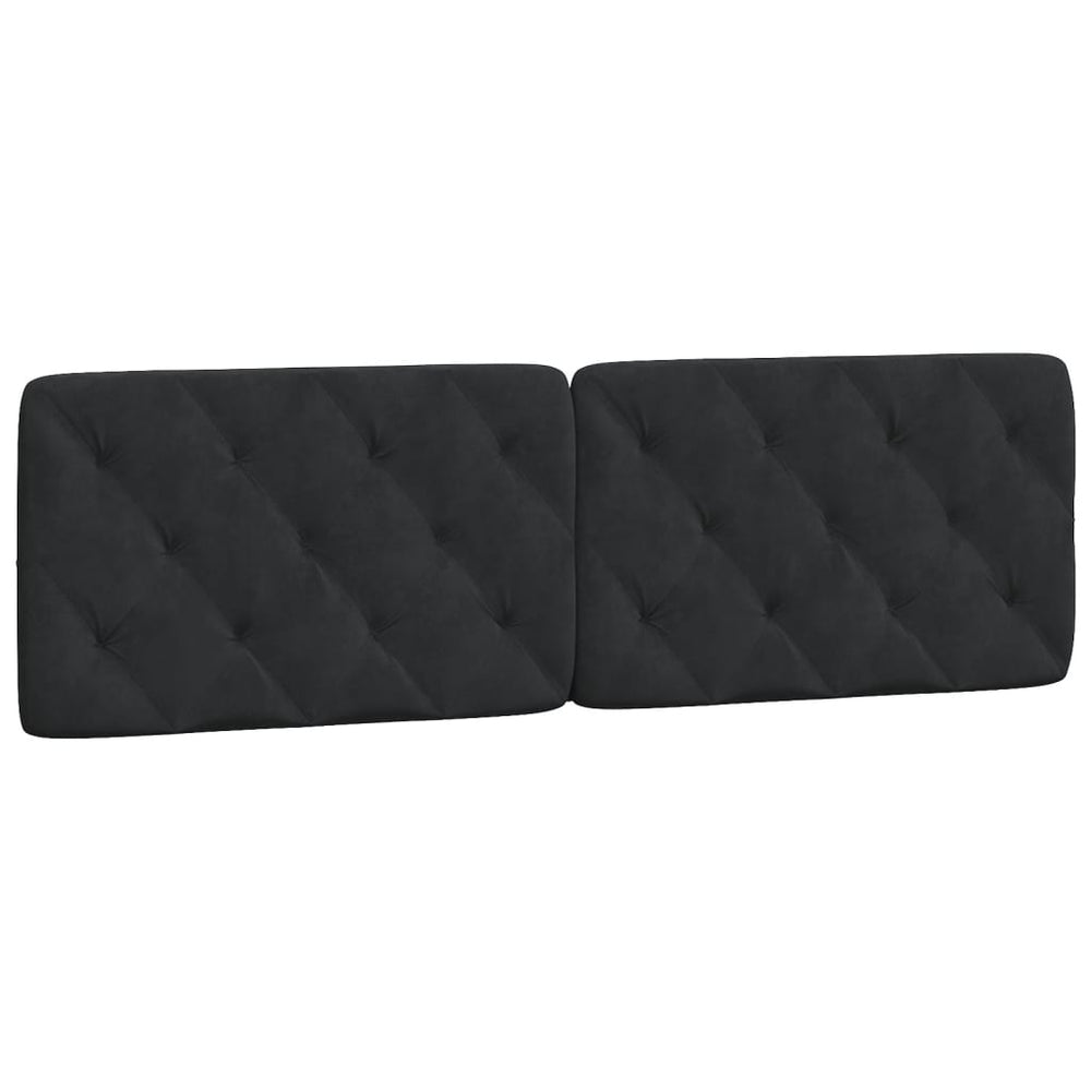 Kopfteil Kissen Schwarz 160 cm Samt