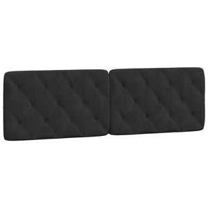 Kopfteil Kissen Schwarz 160 cm Samt