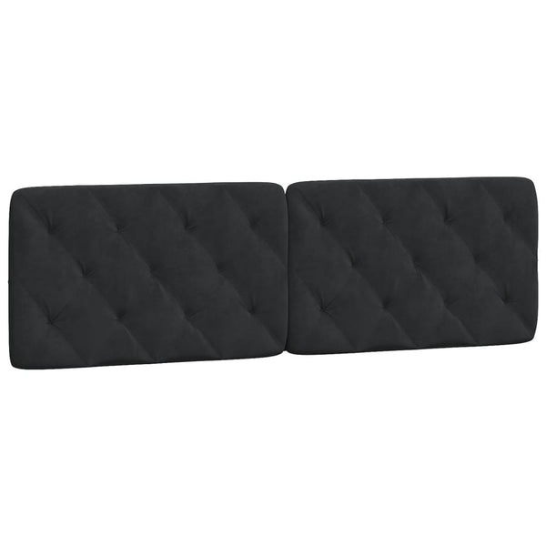 Kopfteil Kissen Schwarz 160 cm Samt