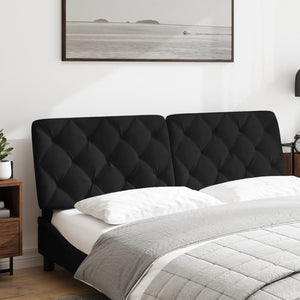 Kopfteil Kissen Schwarz 160 cm Samt