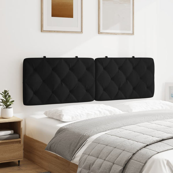 Kopfteil Kissen Schwarz 160 cm Samt