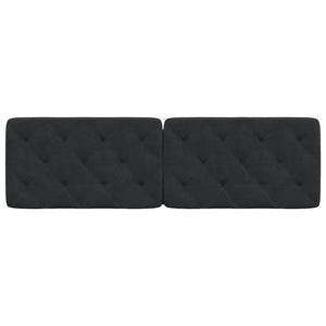 Kopfteil Kissen Schwarz 160 cm Samt