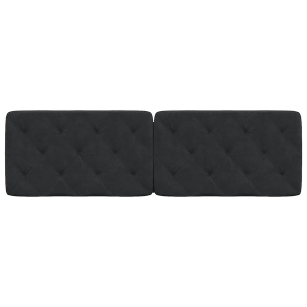 Kopfteil Kissen Schwarz 160 cm Samt