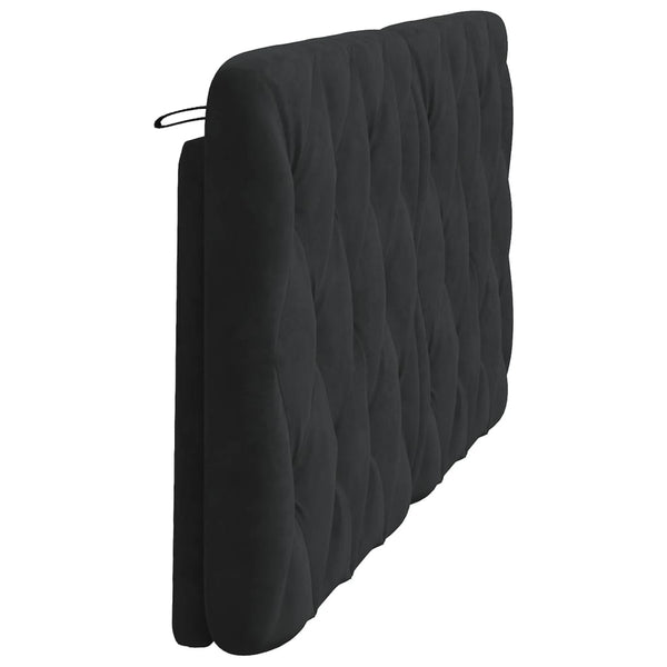 Kopfteil Kissen Schwarz 160 cm Samt