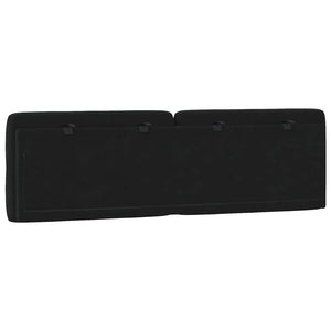 Kopfteil Kissen Schwarz 160 cm Samt