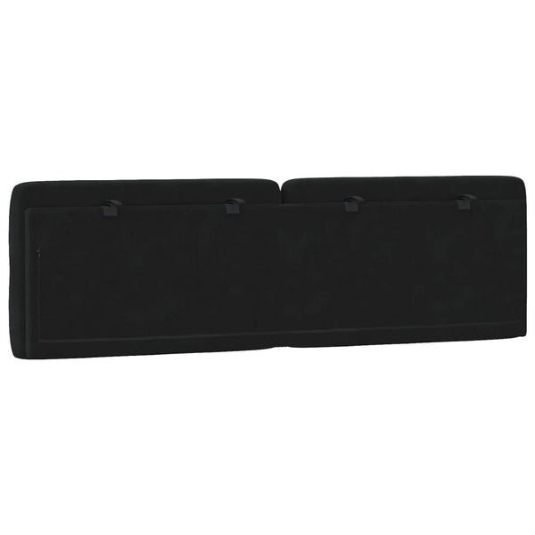 Kopfteil Kissen Schwarz 160 cm Samt