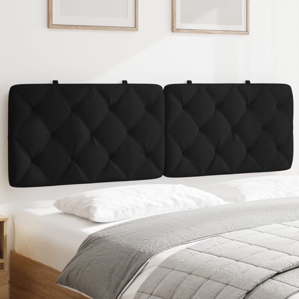 Kopfteil Kissen Schwarz 160 cm Samt