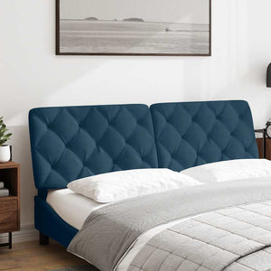 Blaues Samt Kopfteil-Kissen 160 cm