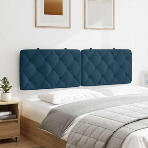 Blaues Samt Kopfteil-Kissen 160 cm