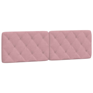 Samt Kopfteil Kissen Rosa 160 cm