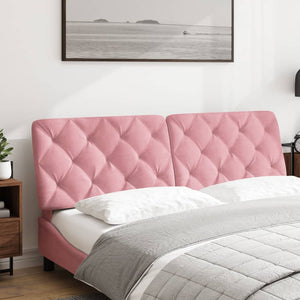 Samt Kopfteil Kissen Rosa 160 cm