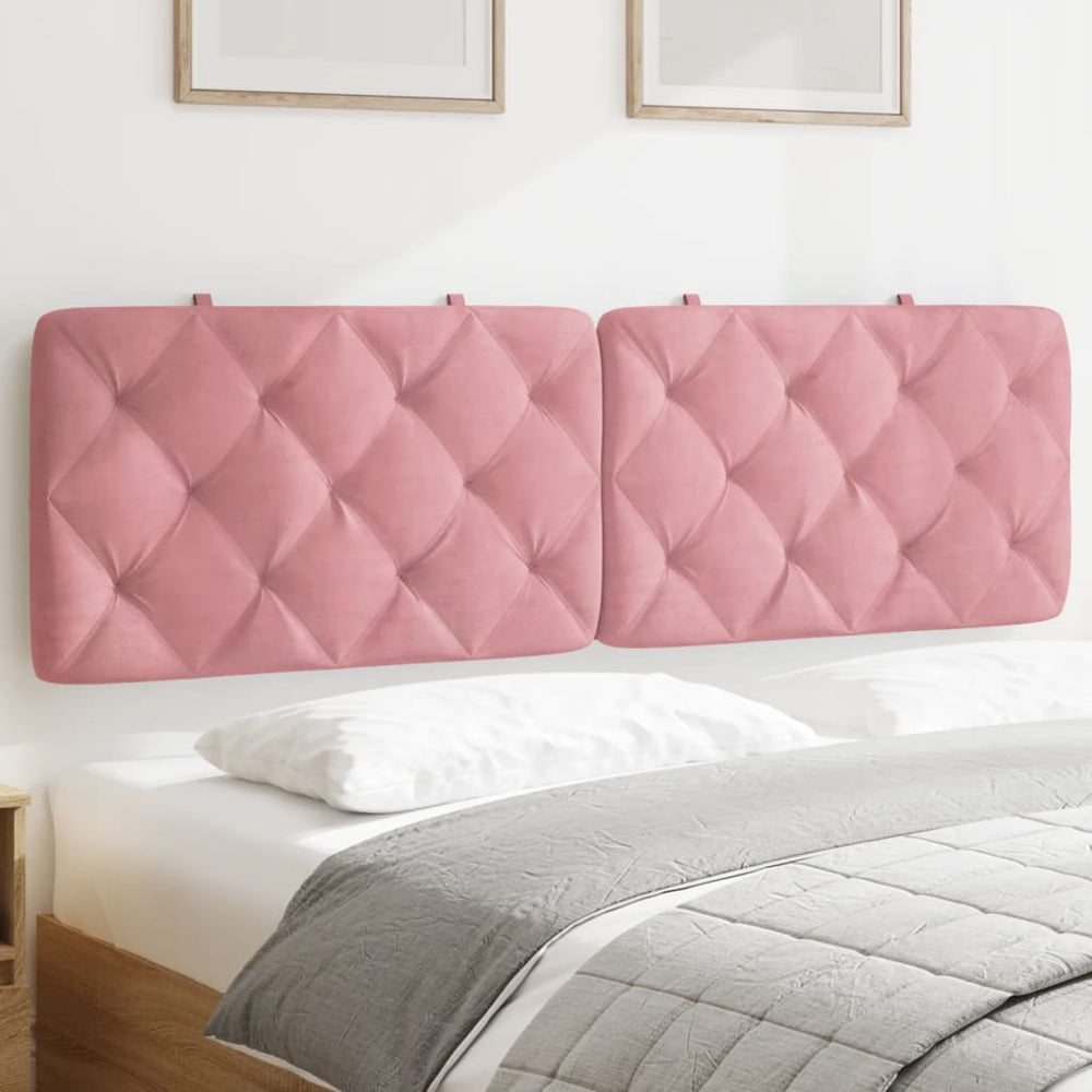 Samt Kopfteil Kissen Rosa 160 cm