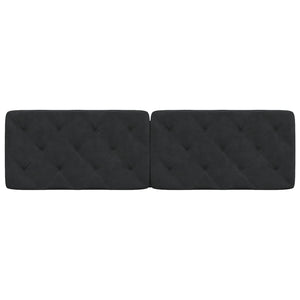 Kopfteil Kissen Schwarz Samt 180 cm