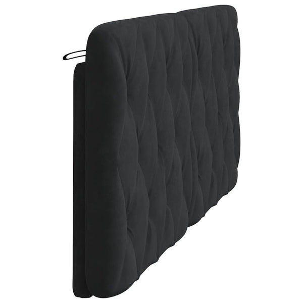 Kopfteil Kissen Schwarz Samt 180 cm