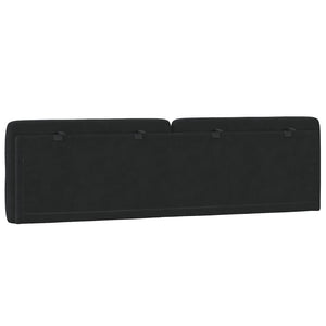 Kopfteil Kissen Schwarz Samt 180 cm