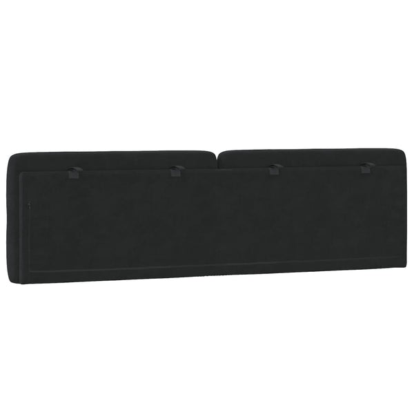 Kopfteil Kissen Schwarz Samt 180 cm