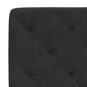 Kopfteil Kissen Schwarz Samt 180 cm