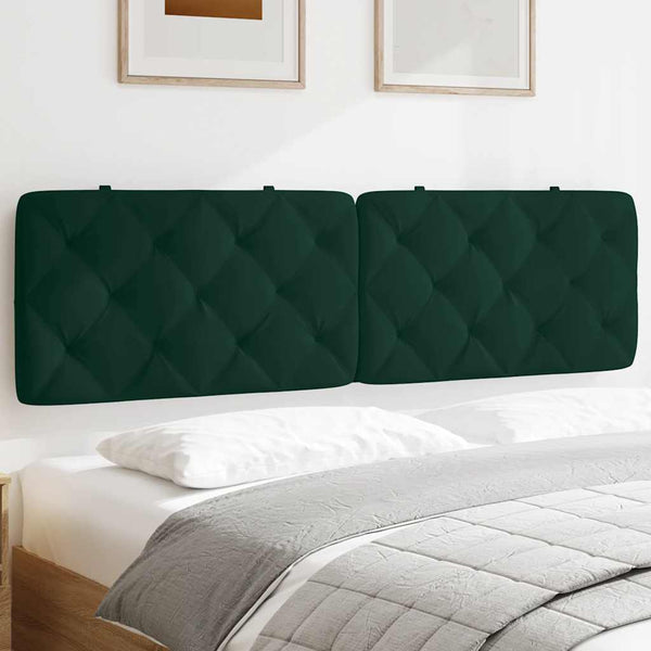 Kopfteil Kissen Dunkelgrün Samt 180 cm