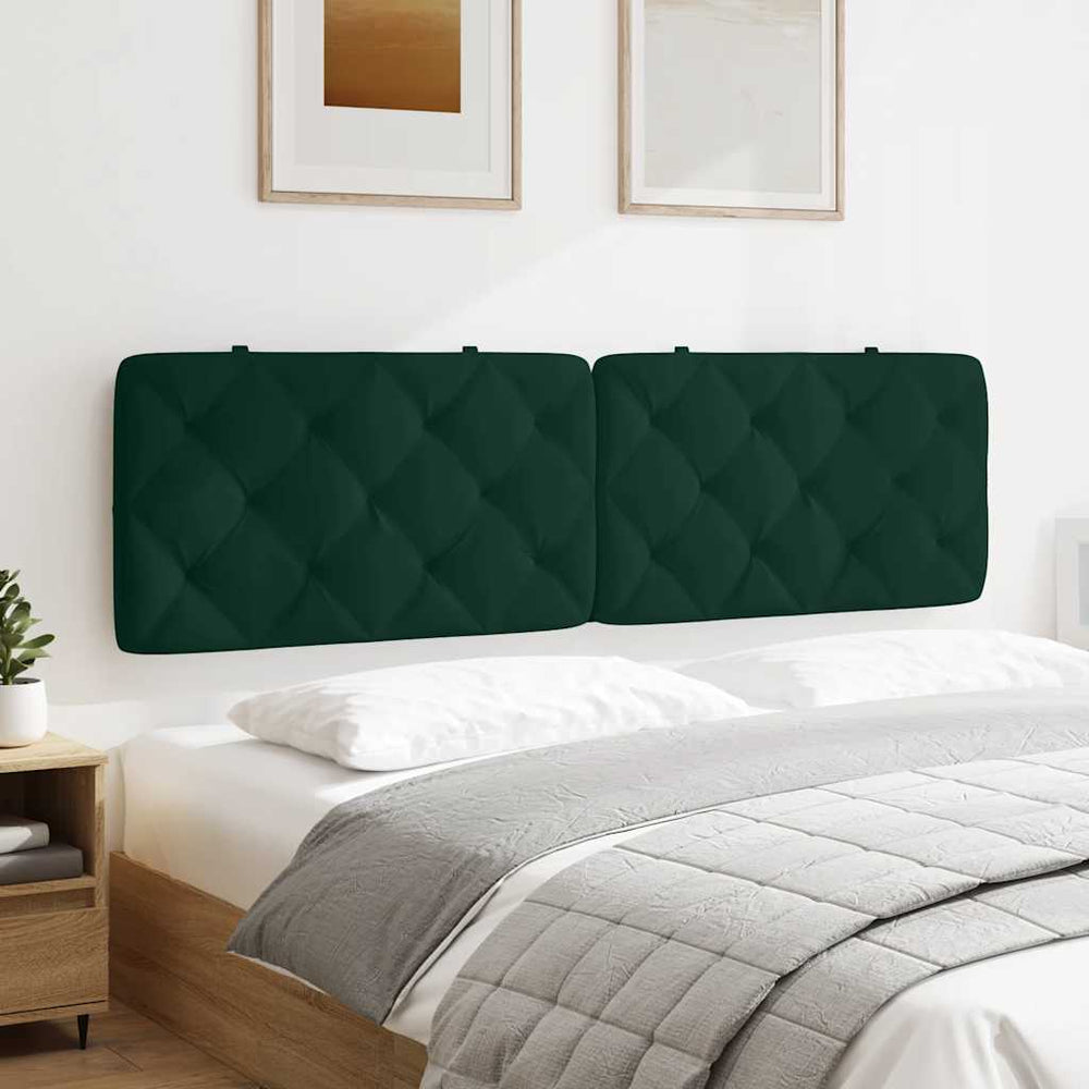Kopfteil Kissen Dunkelgrün Samt 180 cm
