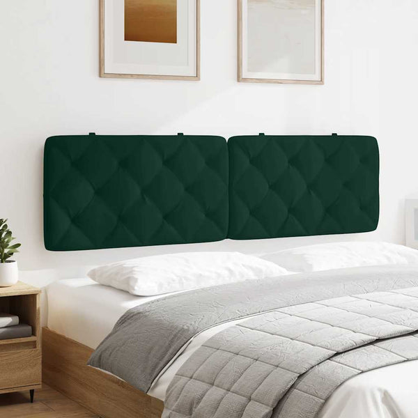 Kopfteil Kissen Dunkelgrün Samt 180 cm