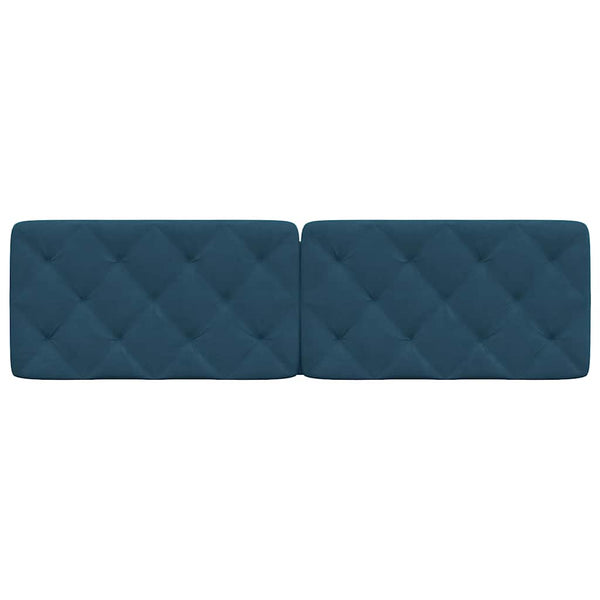 Kopfteil Kissen Blau Samt 180 cm