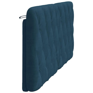 Kopfteil Kissen Blau Samt 180 cm