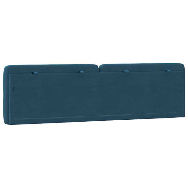 Kopfteil Kissen Blau Samt 180 cm