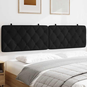 Schwarzes Samt Kopfteil-Kissen 200 cm