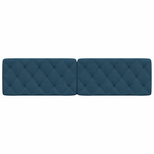 Blaues Samt Kopfteil-Kissen 200 cm