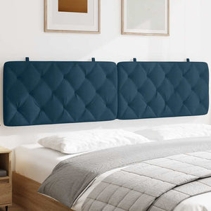 Blaues Samt Kopfteil-Kissen 200 cm