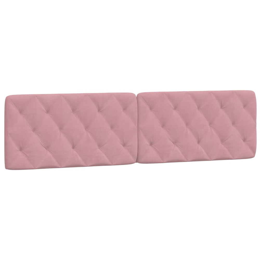Kopfteil Kissen Rosa Samt 200 cm