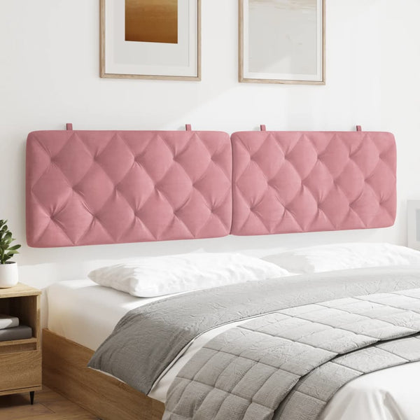 Kopfteil Kissen Rosa Samt 200 cm