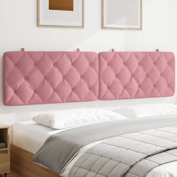 Kopfteil Kissen Rosa Samt 200 cm