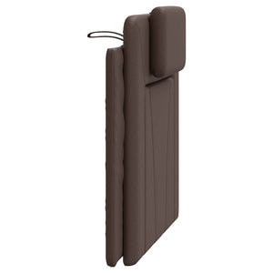 Kopfteil Kissen Braun Kunstleder 80 cm