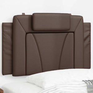 Kopfteil Kissen Braun Kunstleder 80 cm