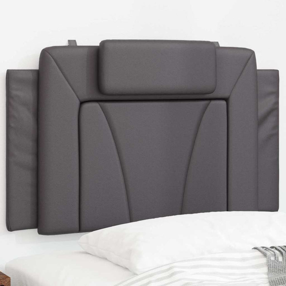 Kopfteil Kissen Viana Grau 80cm Kunstleder